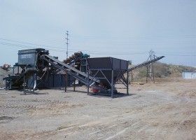 日產2000噸石粉洗砂機工作現場