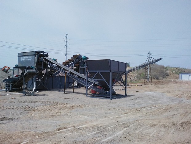日產2000噸石粉洗砂機工作現場